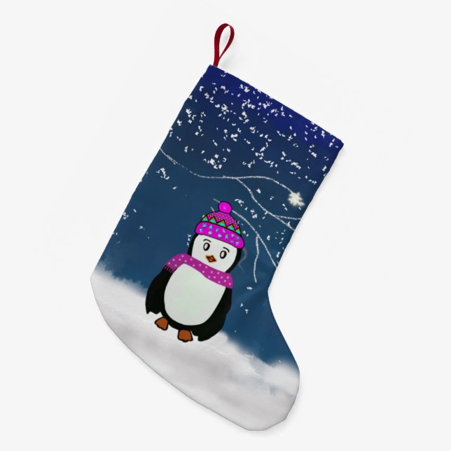 Penguin Friends Christmas Stocking (Front (Hanging))