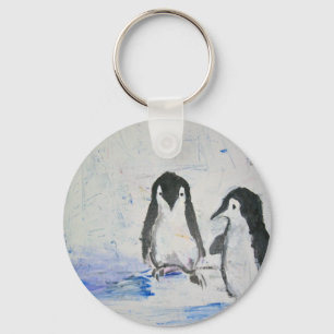 Penguin friends key ring