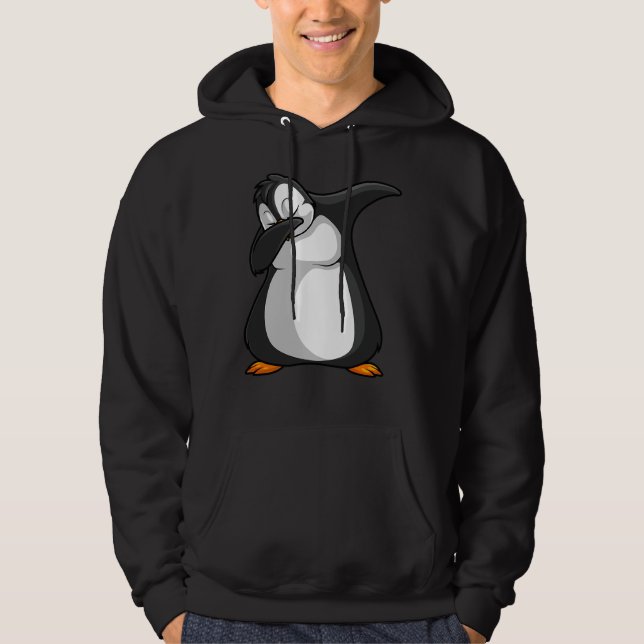 Penguin Funny Penguin Art Men Women Bird Dabbing P Hoodie (Front)