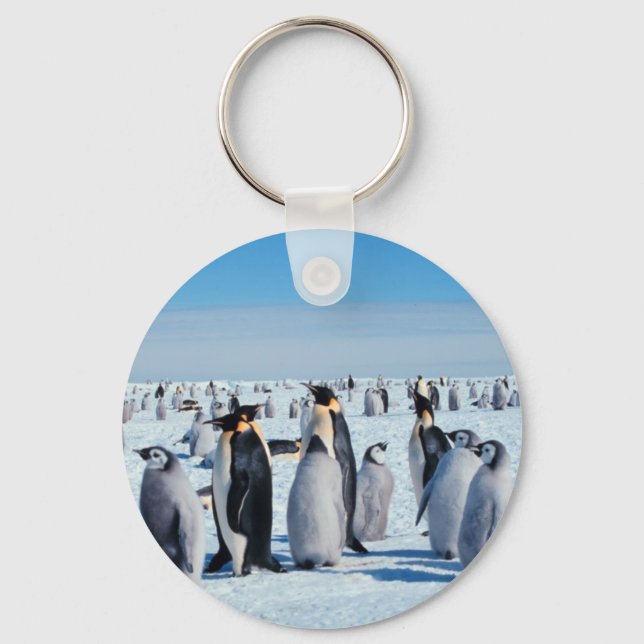 Penguin Gathering Key Ring (Front)