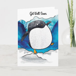 Penguin Get Well Soon Card
