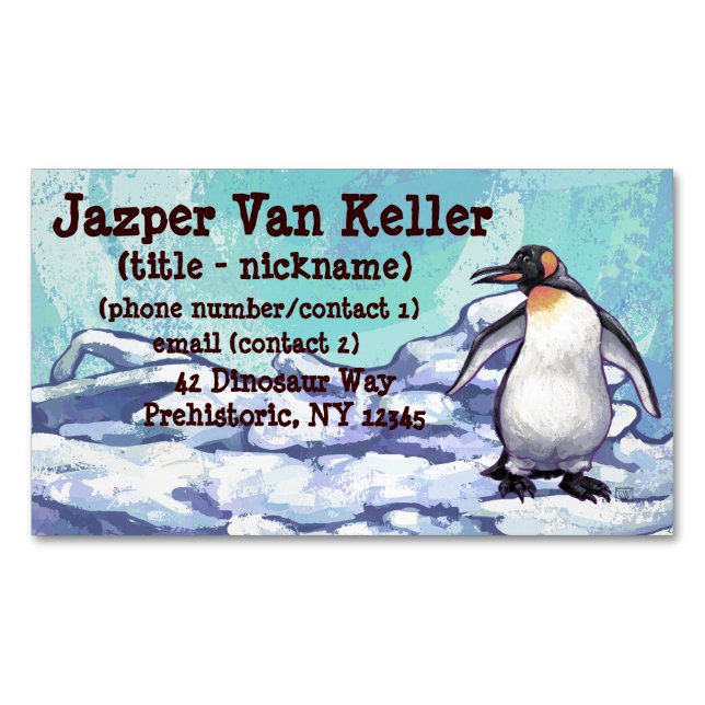 Penguin Gifts & Accessories Magnetic Business Card (Front)