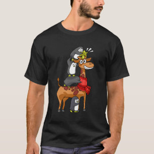 Penguin Giraffe Family T-Shirt