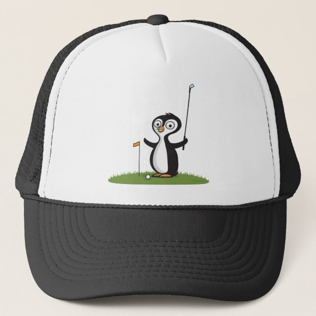 Penguin Golf Trucker Hat (Front)