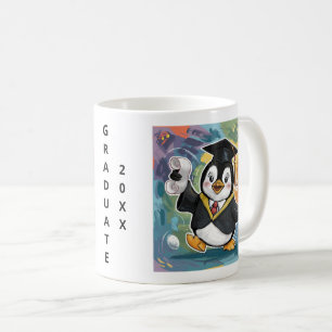 Penguin Graduation Personalised Coffee Mug
