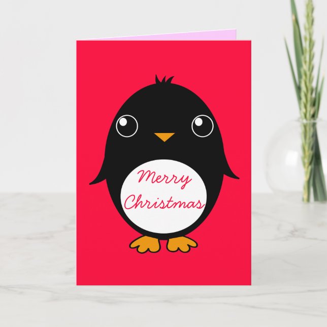 penguin greeting card :  Merry Chrismas (Front)