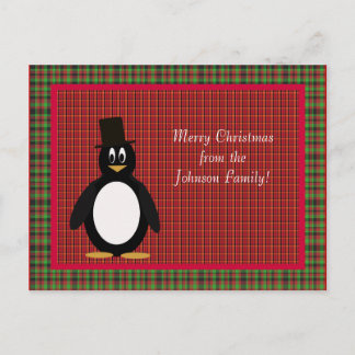 Penguin Greeting Holiday Postcard