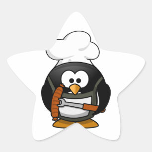 Penguin Grill Star Sticker