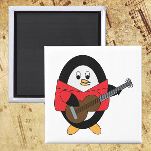 Penguin Guitar Player Magnet
