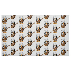 Penguin guitarist fabric