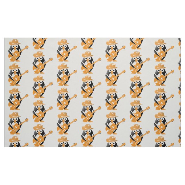 Penguin guitarist fabric (Fat Quarter)