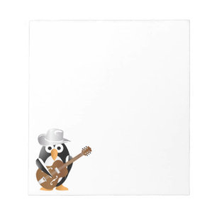 Penguin guitarist notepad