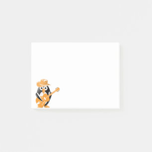 Penguin guitarist post-it notes