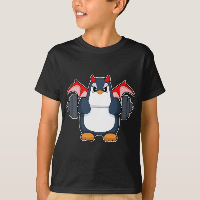 Penguin Halloween Bodybuilding T-Shirt (Front)