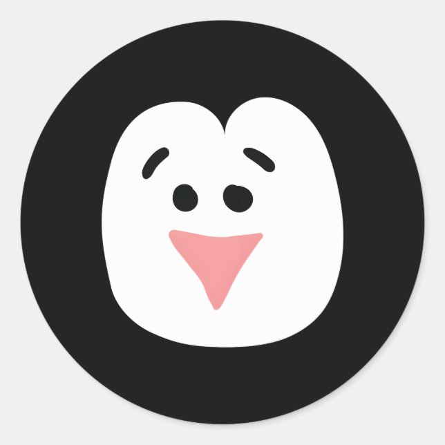 Penguin Halloween Carnival Classic Round Sticker (Front)