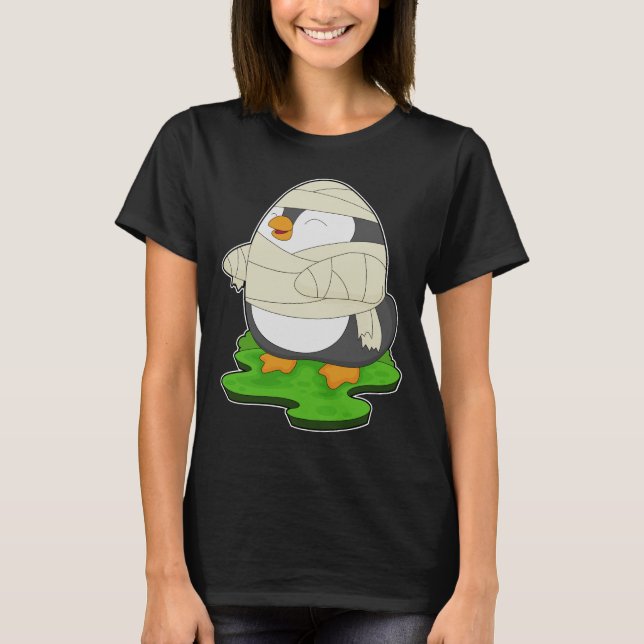 Penguin Halloween Mummy T-Shirt (Front)