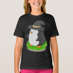 Penguin Halloween Witch T-Shirt