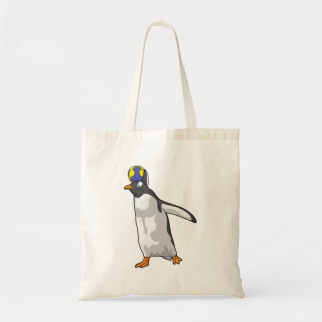 Penguin Handball player Handball Tote Bag (Front)