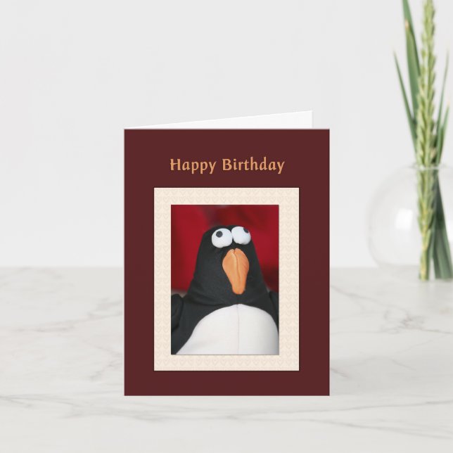 Penguin Happy Birthday card (Front)