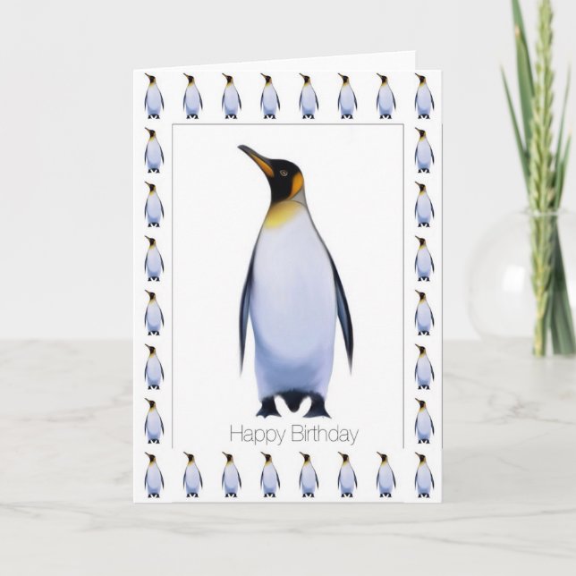 Penguin Happy Birthday Card (Front)