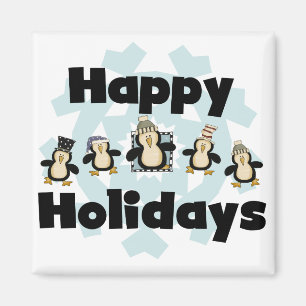Penguin Happy Holidays Tshirts and Gifts Magnet