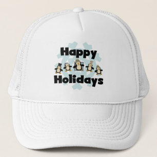 Penguin Happy Holidays Tshirts and Gifts Trucker Hat