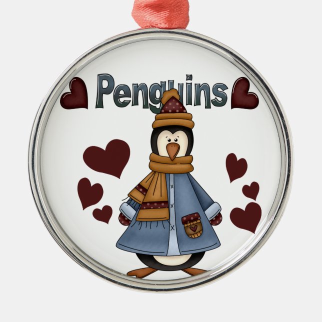 Penguin Heart Keepsake Ornament (Front)