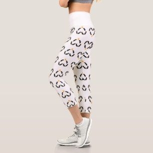 Penguin Heart Love Capri Leggings