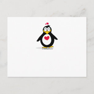 Penguin Heart Postcard