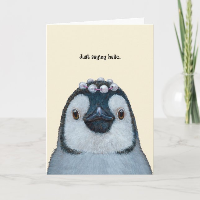 penguin hello card (Front)