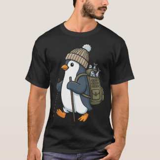 Penguin Hiking Funny Cute T-Shirt