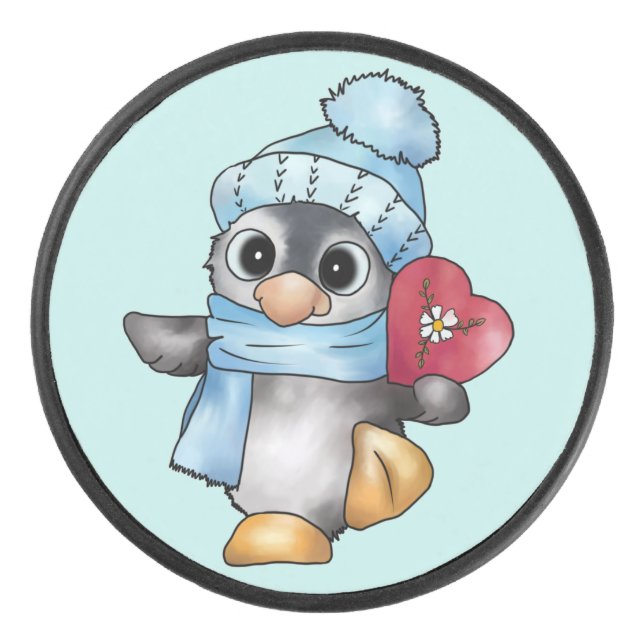 penguin hockey puck (Front)
