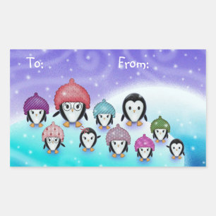 Penguin Holiday Gift Tags