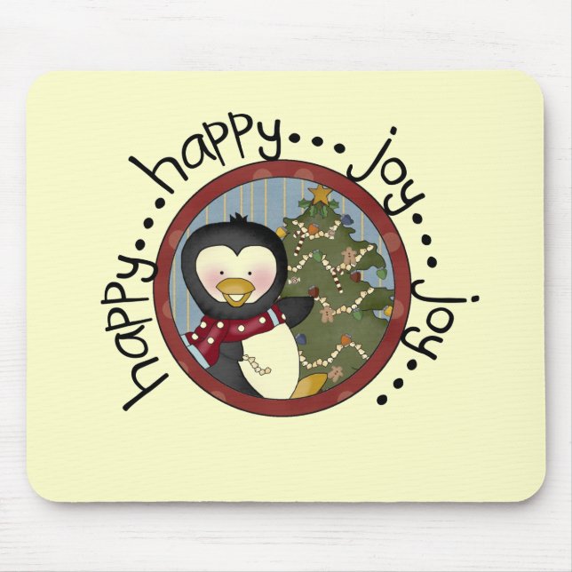 Penguin Holiday T-shirts and Gifts Mouse Mat (Front)