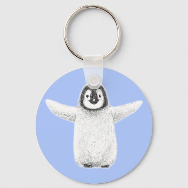 Penguin Hug Key Ring (Front)