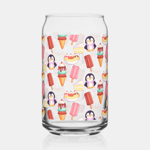 Penguin Ice Cream Sweets Can Glass