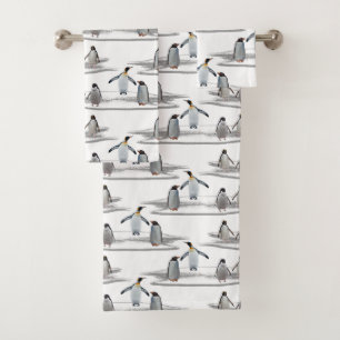 Penguin Iceberg Party Bathroom Towel Set