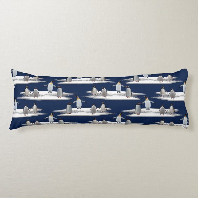 Penguin Iceberg Party Body Pillow (Navy) (Front)