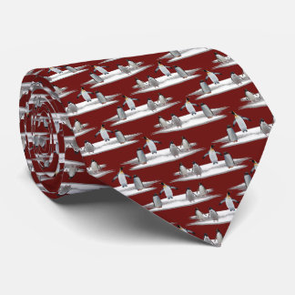 Penguin Iceberg Party Tie Double Sided (Burgundy)