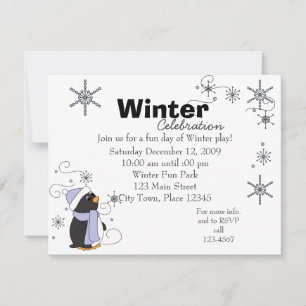 Penguin in Awe Invitation