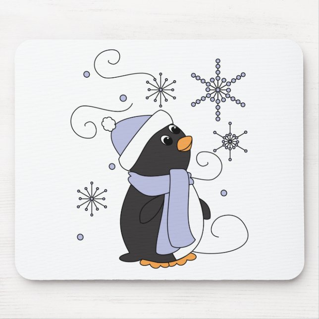 Penguin in Awe Mouse Mat (Front)