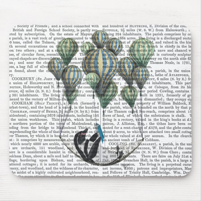 Penguin in Hammock Balloon Mouse Mat (Front)
