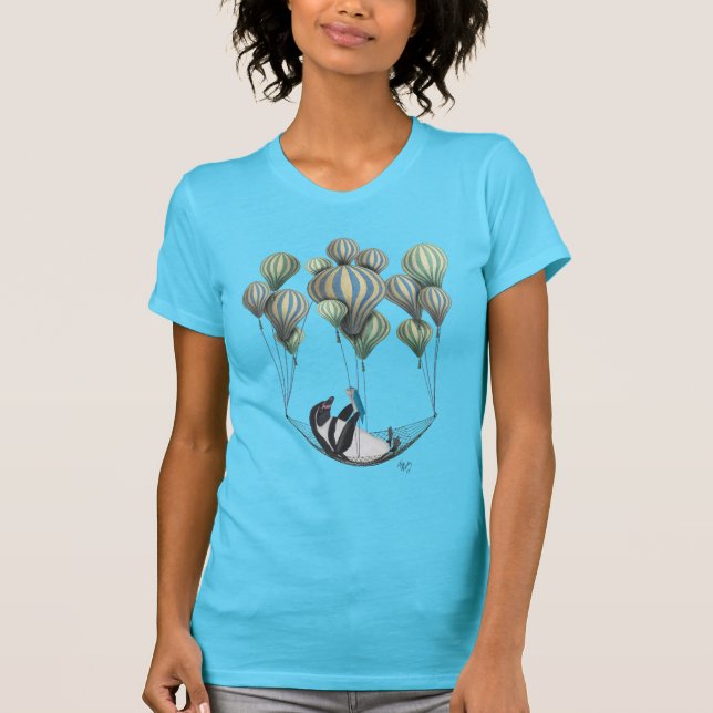 Penguin in Hammock Balloon T-Shirt (Front)