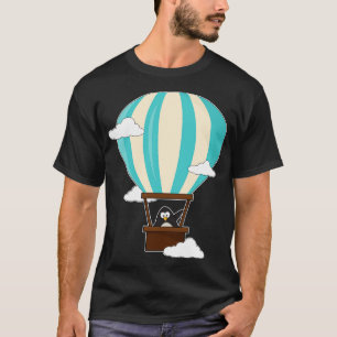 Penguin in Hot air balloon Clouds T-Shirt