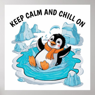 Penguin in Ice Poster