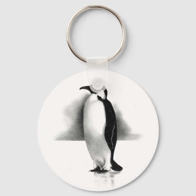 PENGUIN IN PENCIL: REALISM ART KEY RING (Front)