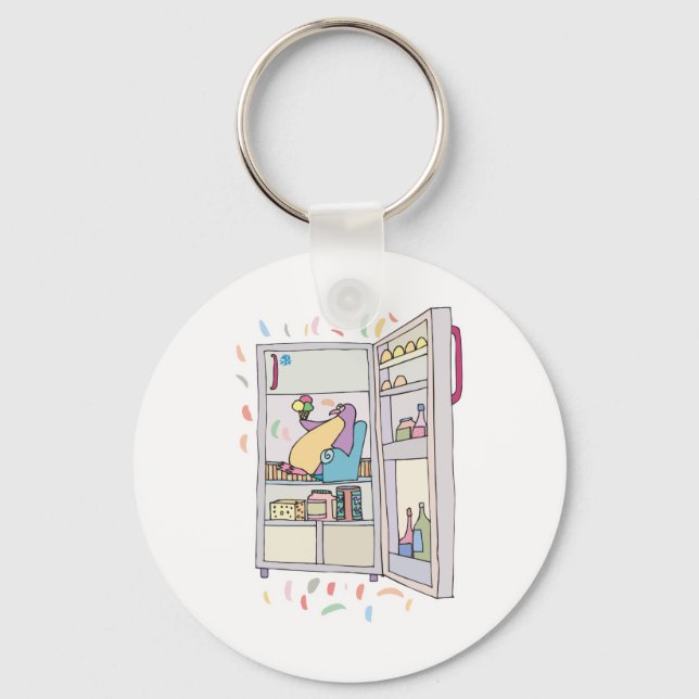 penguin in the fridge key ring (Front)