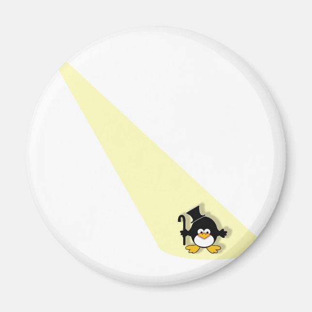 Penguin in the Spotlight Magnet (Front)