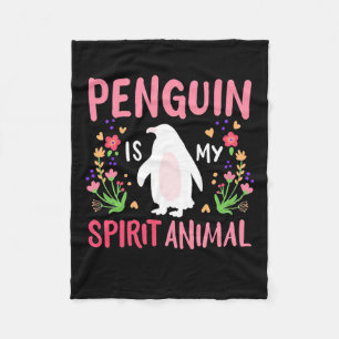 Penguin Is My Spirit Animal Fleece Blanket