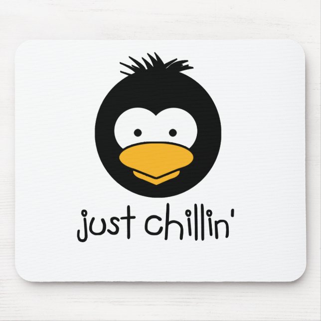 penguin just chillin mouse mat (Front)